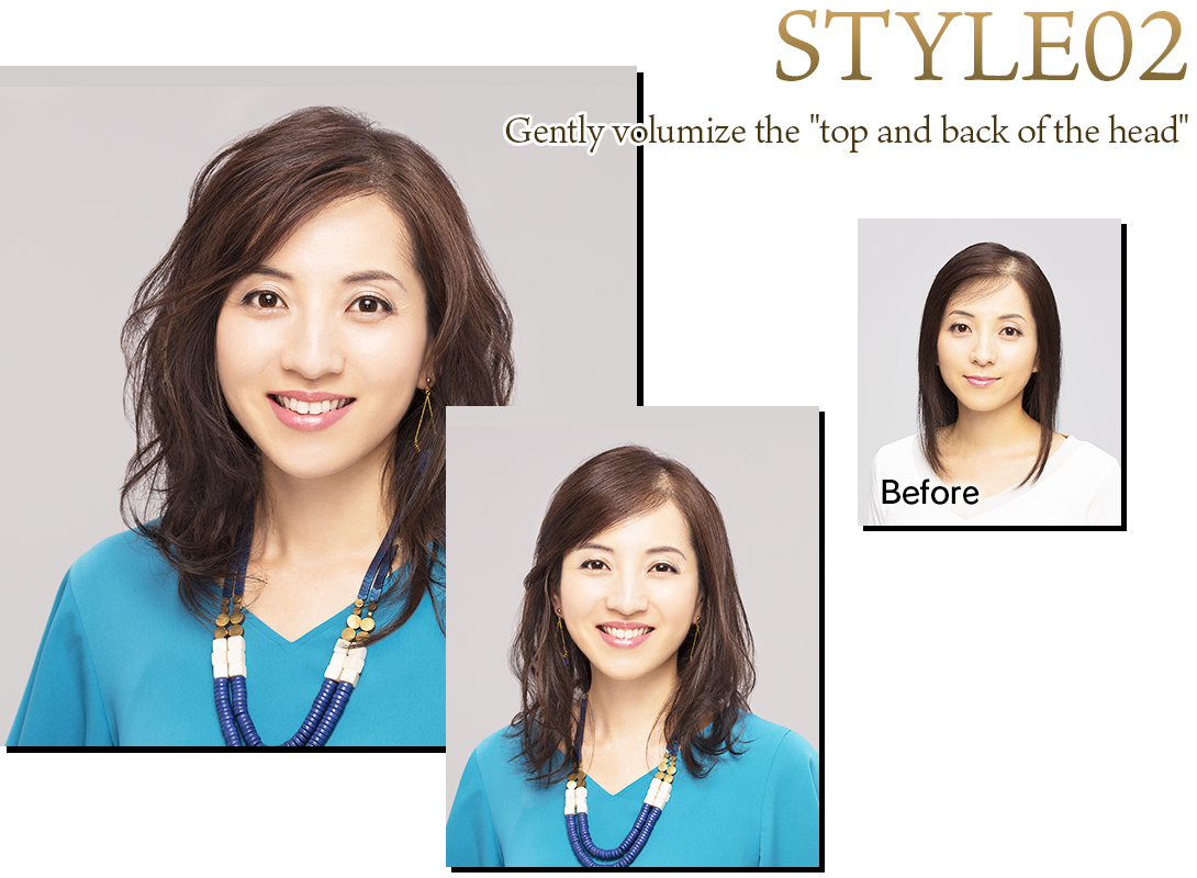 Gently volumize the top and back of the head
