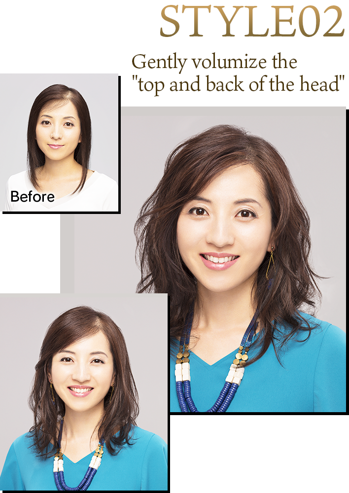 Gently volumize the top and back of the head