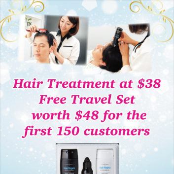 【Finished】【For men】Hair Treatment at $38 Free Travel Set worth $48 for the first 150 customers!!